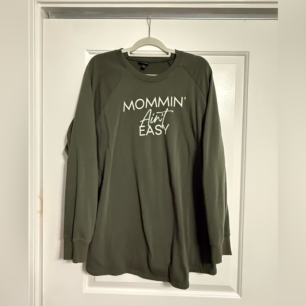 Torrid Olive Green Crew Neck Sweatshirt